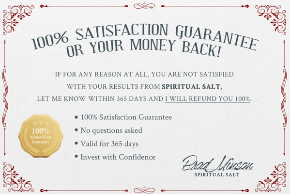Spiritual Salt Money Back Guarantee